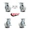 Service Caster 6 Inch Semi Steel Caster Set with Roller Bearings 2 Swivel Lock 2 Brake SCC SCC-30CS620-SSR-BSL-2-TLB-2 - alternate 5